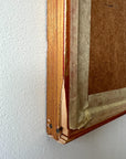 Reverse of vintage painting oil on board