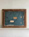 Reverse of vintage painting oil on board