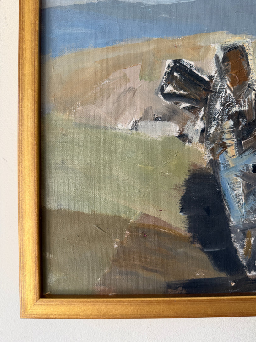 SUNLIT FIGURES - Vintage, Swedish oil painting by Åke Wickström