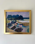 Framed vintage abstract of rocky shore scene available from Hue