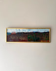 Framed vintage abstract painting of a landscape. Available at Hue.