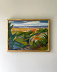 Framed painting of a semi abstract landscape in a vintage gilt frame, available from hue