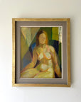 Framed vintage abstract painting of a female nude available at Hue.