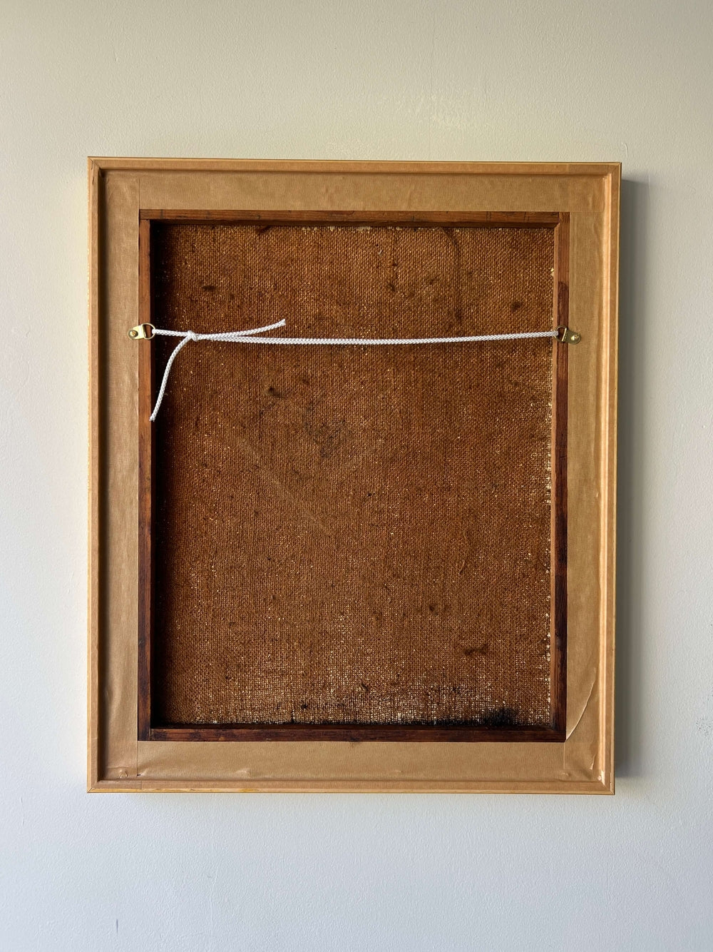 Reverse of a vintage painting oil on panel