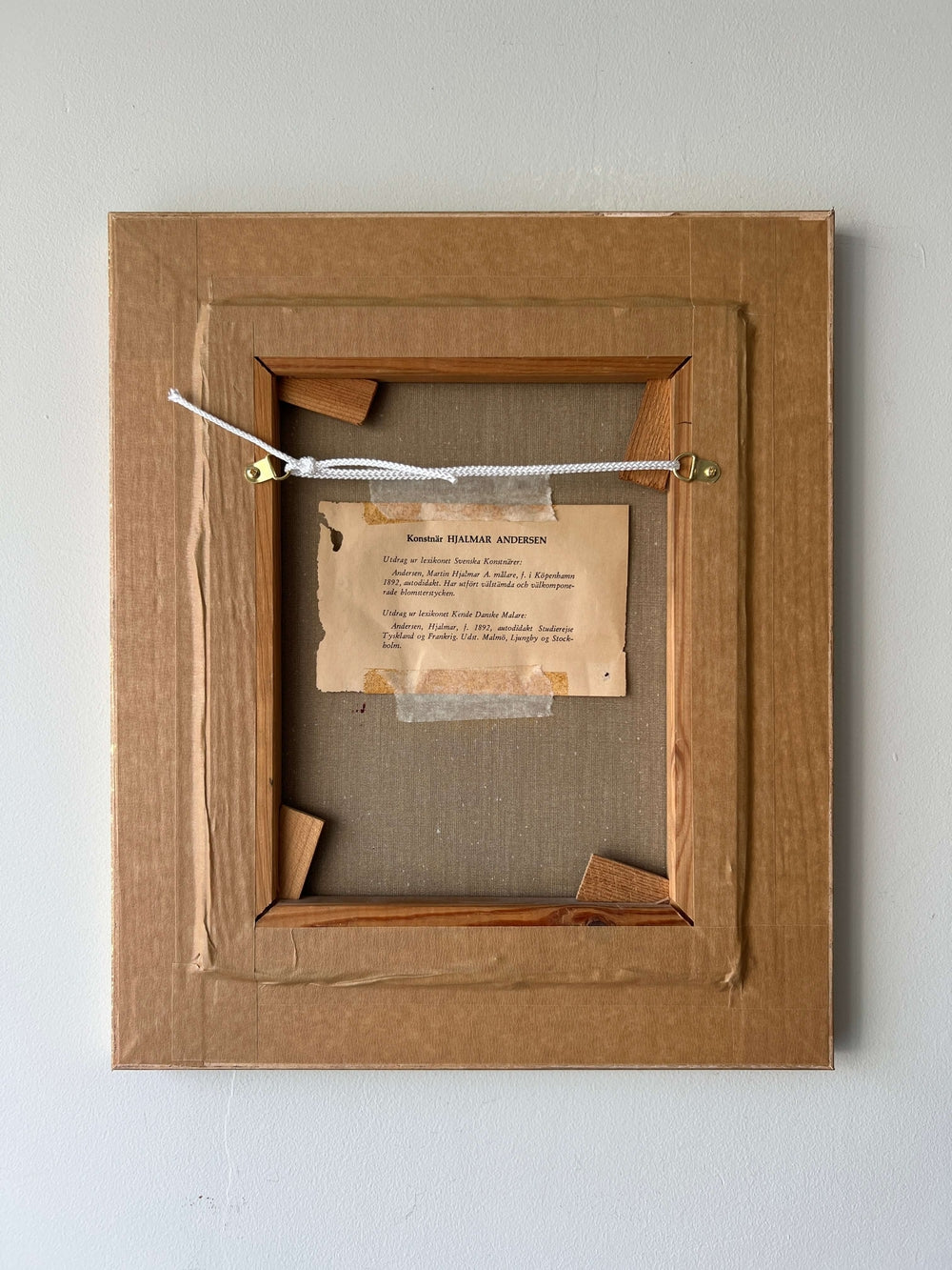 Reverse of a vintage painting oil on canvas