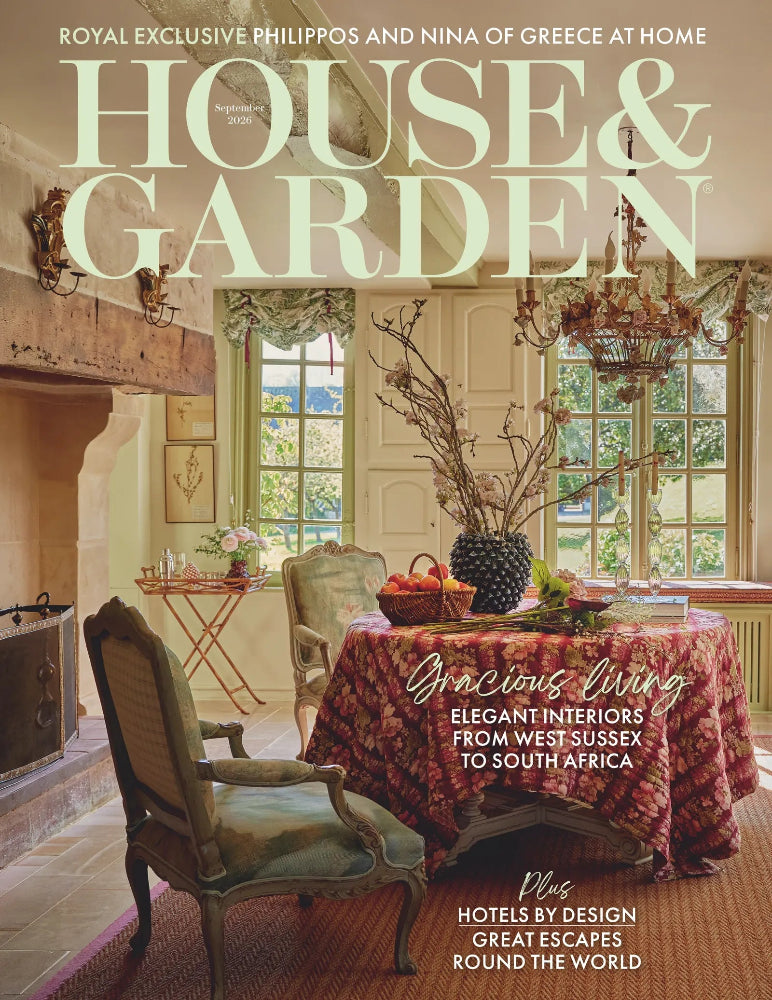 House & Garden magazine cover featuring an elegant, art-filled interior, included in the Hue + Holasz press archive.