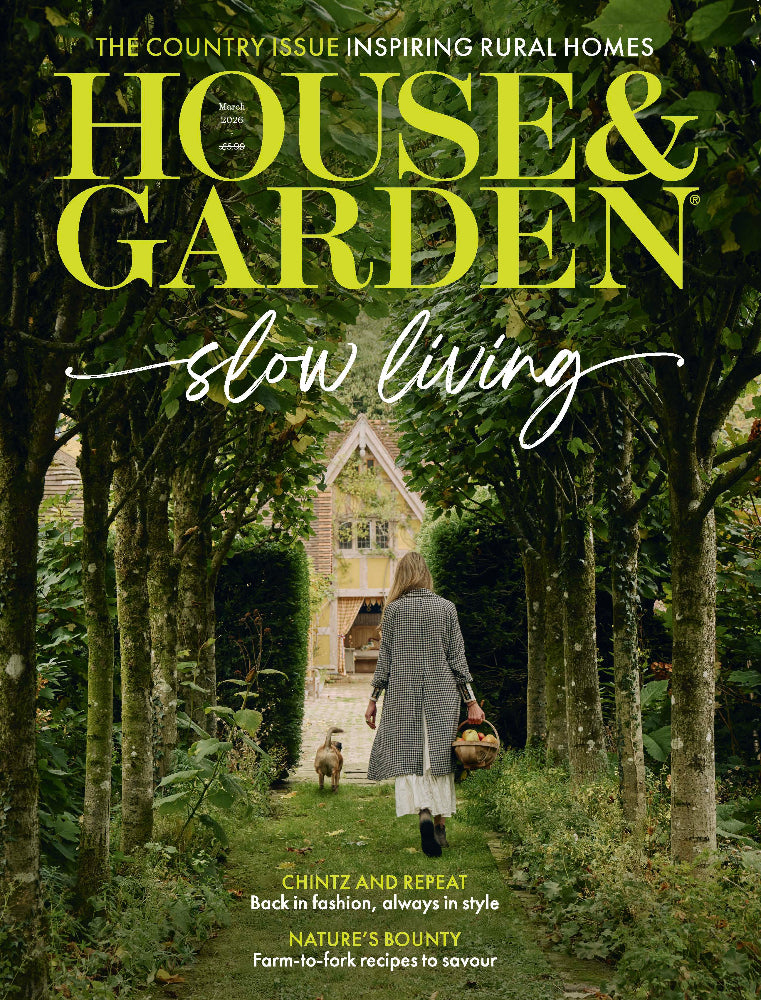 House & Garden Slow Living country issue cover celebrating inspiring rural homes, featured in the Hue + Holasz press archive.