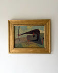 Framed vintage artwork of abstracted  person. Available at Hue. 