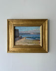 Framed vinatge painting of a coastal scene. Available at Hue. 