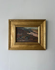 Framed vintage landscape oil painting of Northern Africa. Available at Hue.
