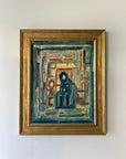 Framed vinatge abstract oil painting of a woman. Available at Hue. 