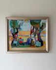 Framed vintage abstract oil painting. Available at Hue.