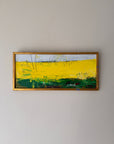 Abstract vintage oil painting with yellow and green. Available at Hue.