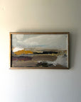 Framed vintage abstract oil painting of a landscape. Available at Hue. 