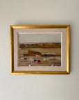 Framed vintage abstract landscape oil painting. Available at Hue. 