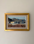 Framed vintage oil painting of a Swedish landscape. Available at Hue.