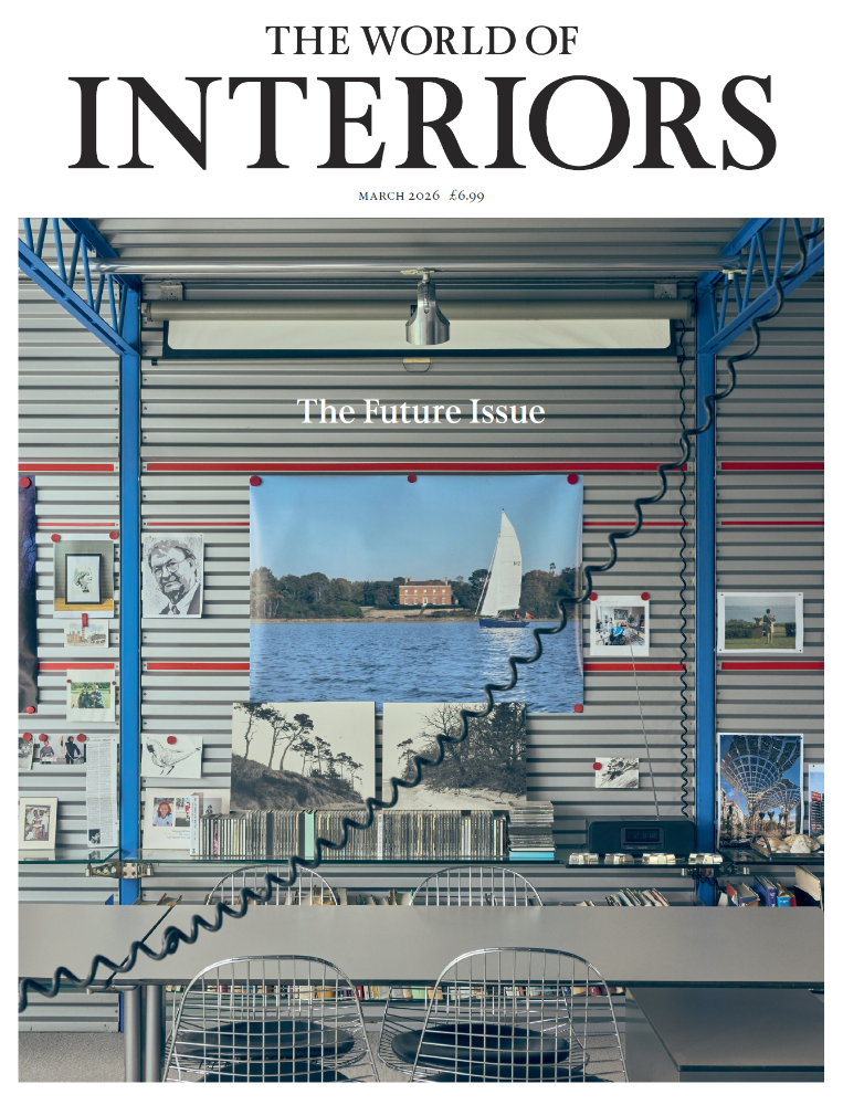 The World of Interiors March 2026 Future Issue magazine cover, featured in the Hue + Holasz press archive.